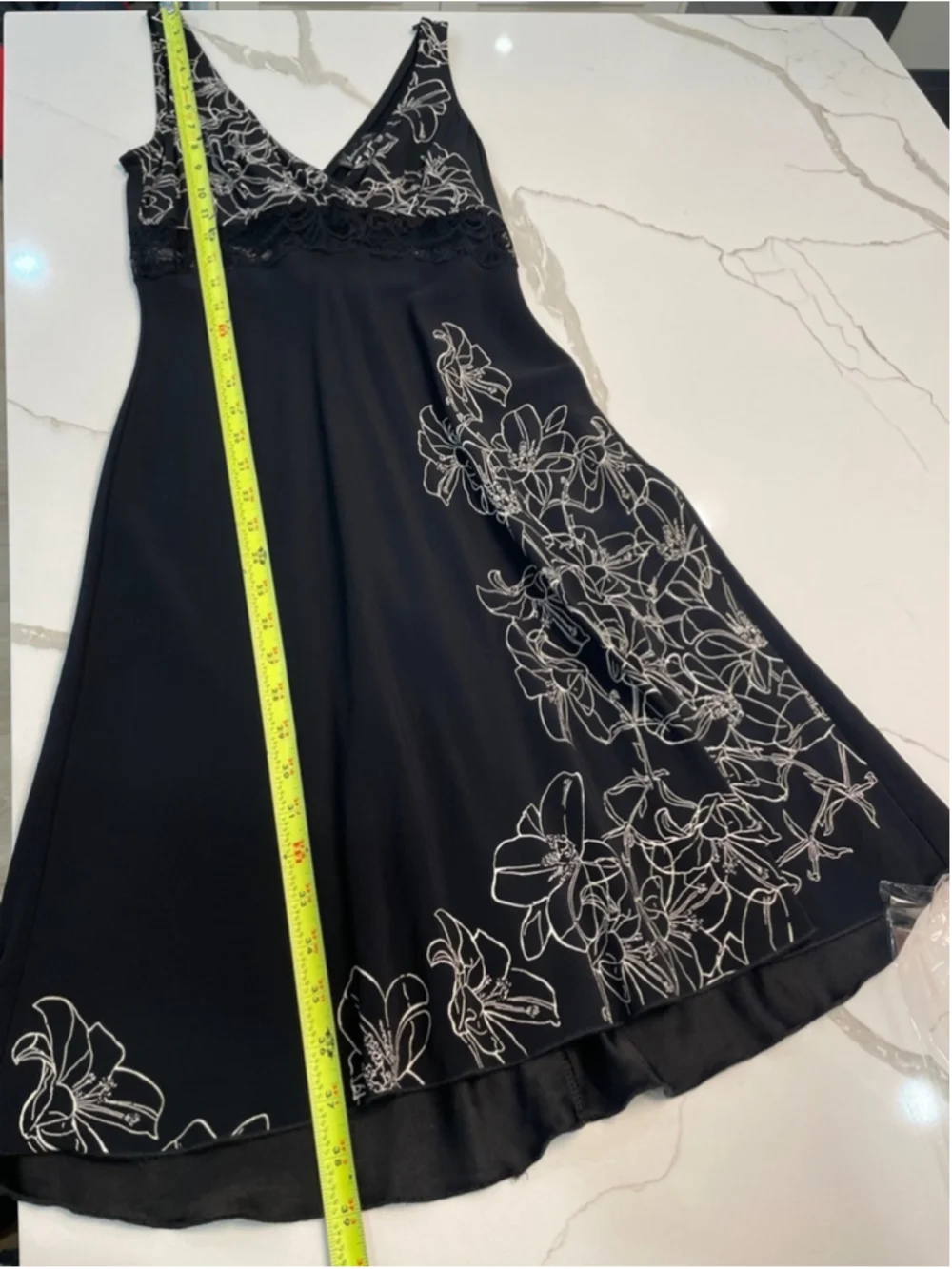 bebe Floral Silk Midi Dress Lace Babydoll Empire Waist Whimsygoth Cocktail S - Picture 10 of 11